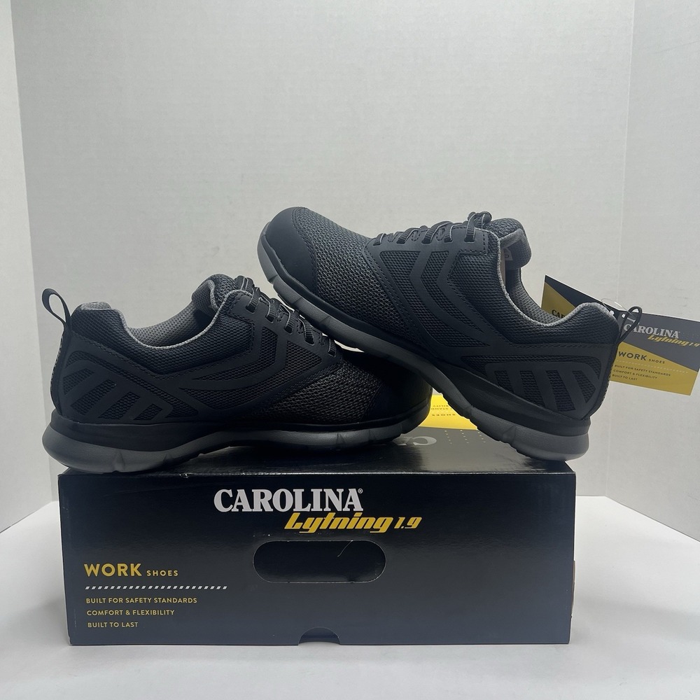Carolina Gust Lo Mens 9.5 D Aluminum Toe Work Shoes Black CA1902 NIB